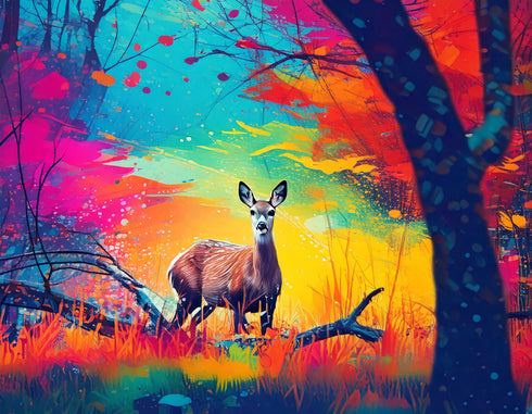 The Forest of Roe Art Canvas
